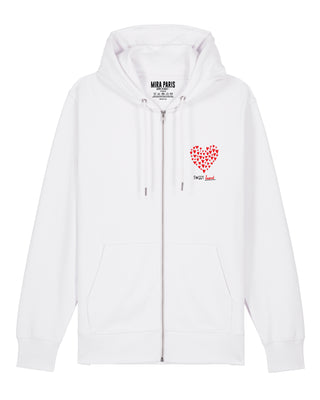 Hoodie à Zip Brodé "Sweet Heart"