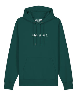 Hoodie Classic Brodé "She is Art"