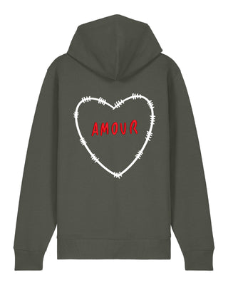 Hoodie à Zip Brodé "Amour"