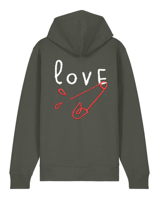 Hoodie à Zip Brodé "Love"