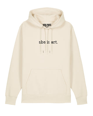 Hoodie Classic Brodé "She is Art"