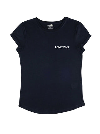 T-shirt Roll Up Brodé "Love Wins"