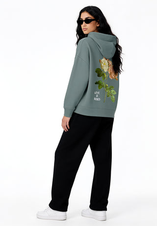 Hoodie Boxy "Roses"