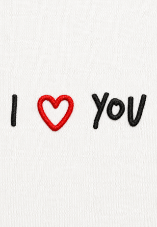 T-shirt Boxy "I Love You"