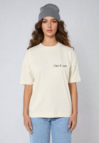 T-shirt Oversize Brodé “I Don't Care"