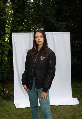 Veste Bomber Brodée "For Never"