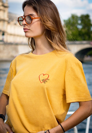 T-shirt Vintage Brodé "Pins"