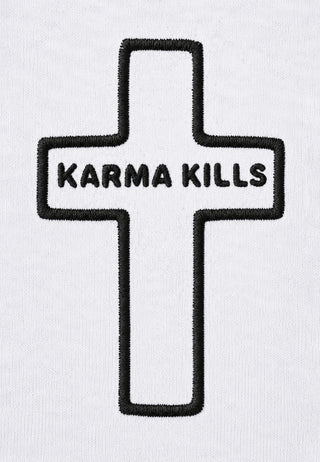 T-shirt Boxy Brodé "Karma Kills"