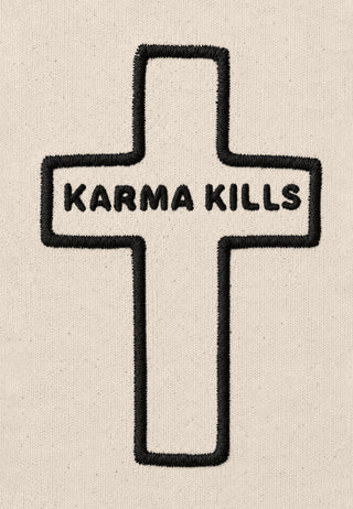 T-shirt Boxy Brodé "Karma Kills"