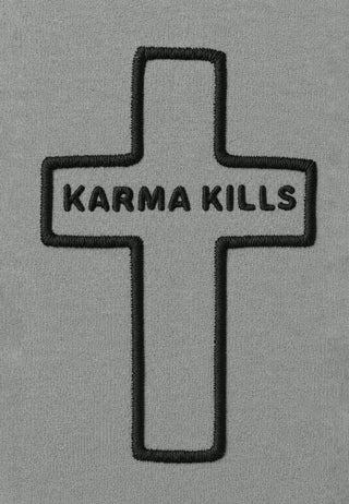 T-shirt Boxy Brodé "Karma Kills"