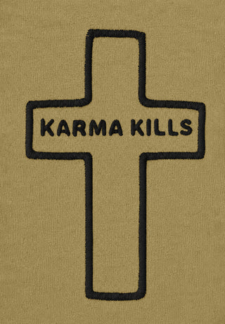 T-shirt Boxy Brodé "Karma Kills"
