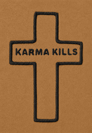 T-shirt Boxy Brodé "Karma Kills"