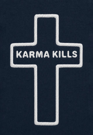 T-shirt Boxy Brodé "Karma Kills"