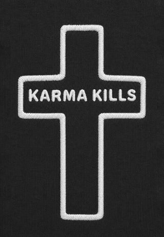 T-shirt Boxy Brodé "Karma Kills"