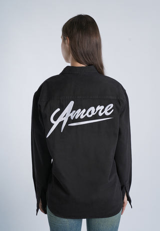 Veste en Jean Brodée "Amore"