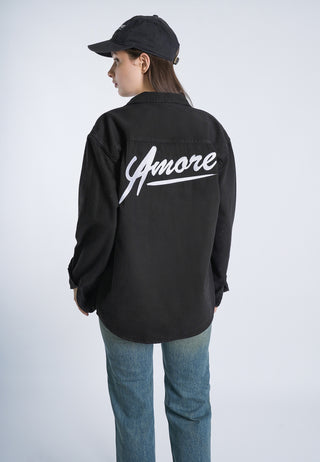 Veste en Jean Brodée "Amore"