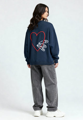 Sweatshirt Oversize Brodé "Pins"