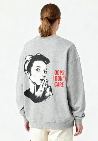 Sweatshirt Oversize "Oops I Don't Care"