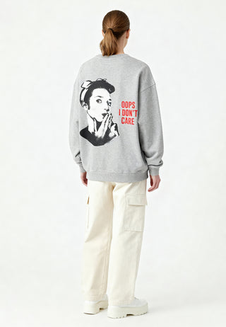 Sweatshirt Oversize "Oops I Don't Care"