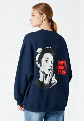 Sweatshirt Oversize "Oops I Don't Care"