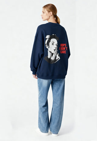 Sweatshirt Oversize "Oops I Don't Care"
