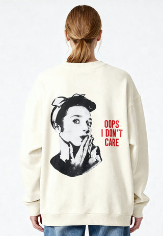 Sweatshirt Oversize "Oops I Don't Care"