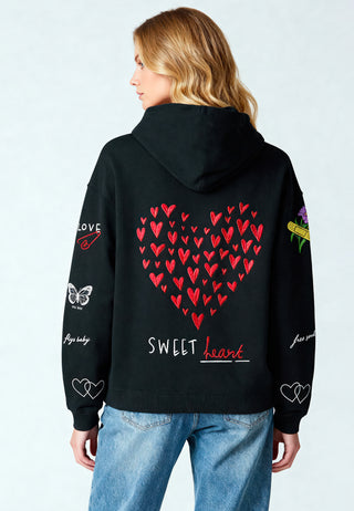 Hoodie Oversize Brodé "Sweetheart"
