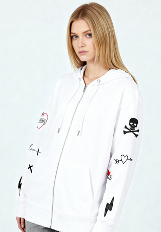 Hoodie à Zip Brodé "Mi Amor"