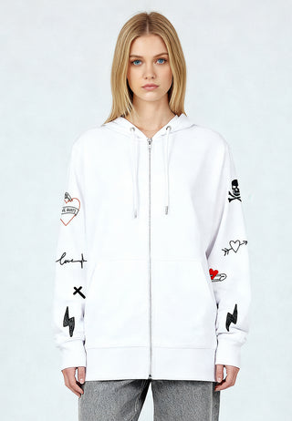 Hoodie à Zip Brodé "Mi Amor"