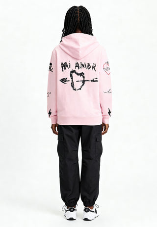 Hoodie à Zip Brodé "Mi Amor"
