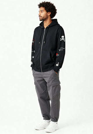 Hoodie à Zip Brodé "Mi Amor"