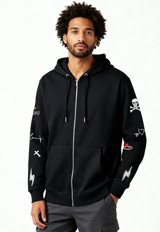 Hoodie à Zip Brodé "Mi Amor"