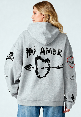 Hoodie Oversize Brodé "Mi Amor"