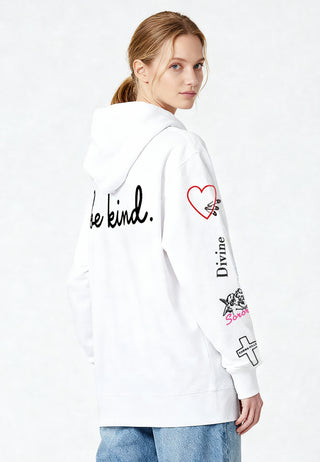 Hoodie à Zip Brodé "Be Kind"