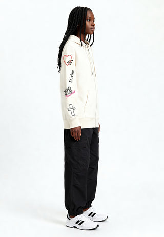 Hoodie à Zip Brodé "Be Kind"