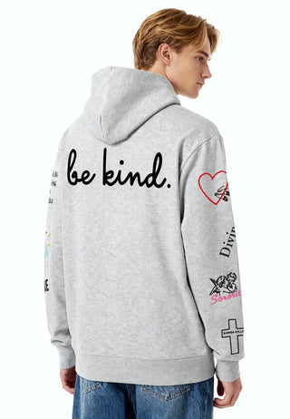 Hoodie à Zip Brodé "Be Kind"