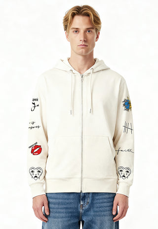 Hoodie à Zip Brodé "Brutal"