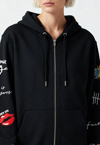Hoodie à Zip Brodé "Brutal"