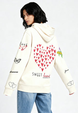 Hoodie à Zip Brodé "Sweetheart"