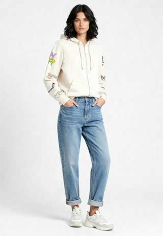 Hoodie à Zip Brodé "Sweetheart"