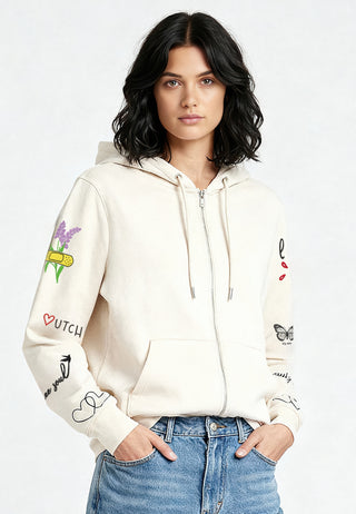 Hoodie à Zip Brodé "Sweetheart"