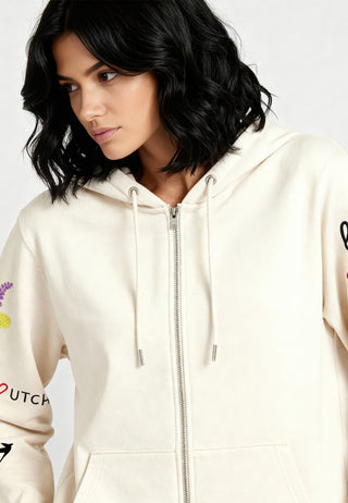 Hoodie à Zip Brodé "Sweetheart"