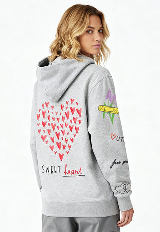 Hoodie à Zip Brodé "Sweetheart"