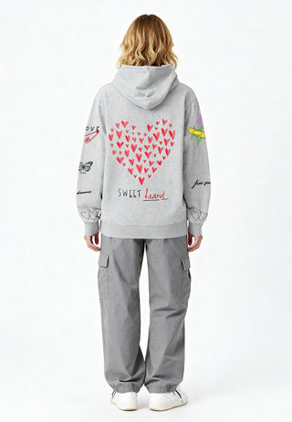 Hoodie à Zip Brodé "Sweetheart"