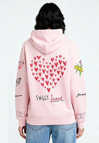 Hoodie à Zip Brodé "Sweetheart"