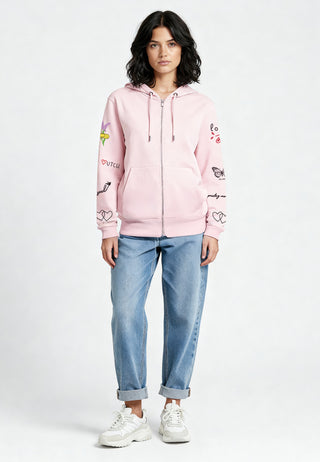 Hoodie à Zip Brodé "Sweetheart"