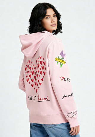 Hoodie à Zip Brodé "Sweetheart"