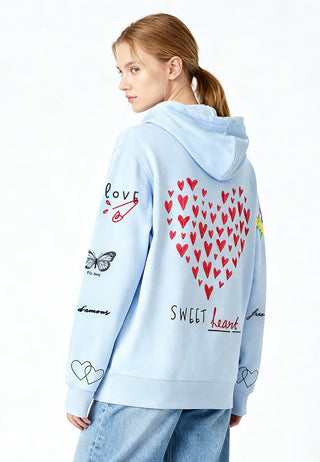 Hoodie à Zip Brodé "Sweetheart"