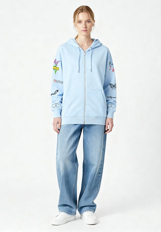 Hoodie à Zip Brodé "Sweetheart"