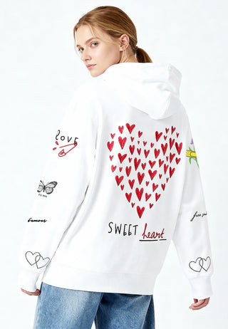 Hoodie à Zip Brodé "Sweetheart"